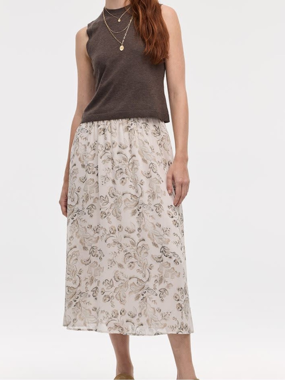 Chiffon Midi Skirt - Picture 3 of 6